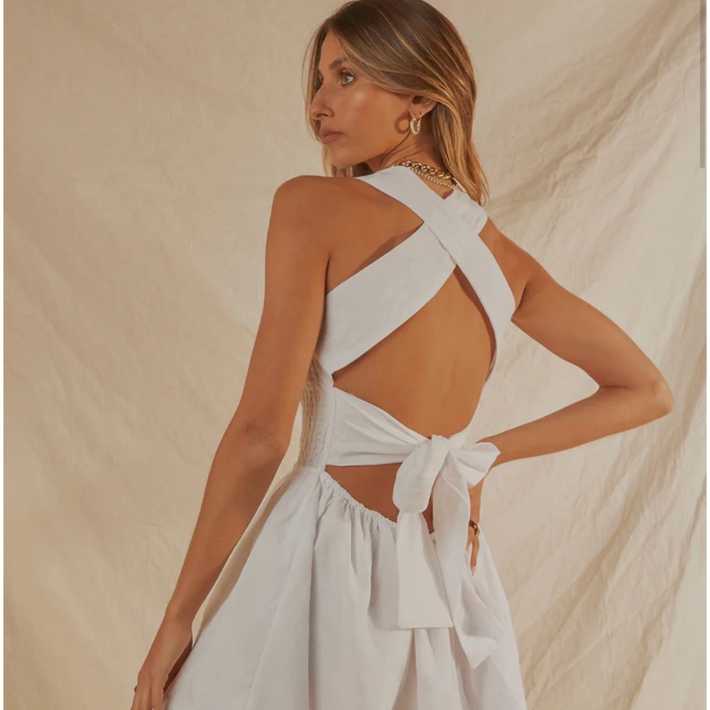 SOLD European Towns Linen Mini Dress